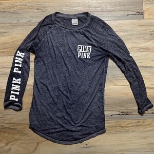 Women’s Size XS - Gray - Long Sleeve - PINK Victoria's Secret Light Weight